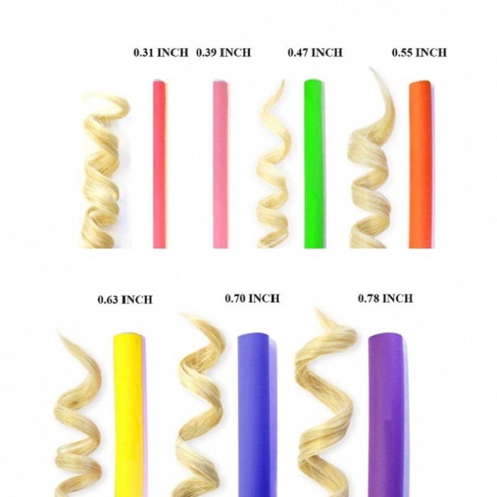 Hair Rollers 42-pack 7 Inch Flexible Curling Rods