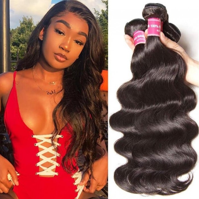 Kriyya Body Wave Unprocessed Virgin Hair 3 Pcs Human Hair Bundles 9A Hair