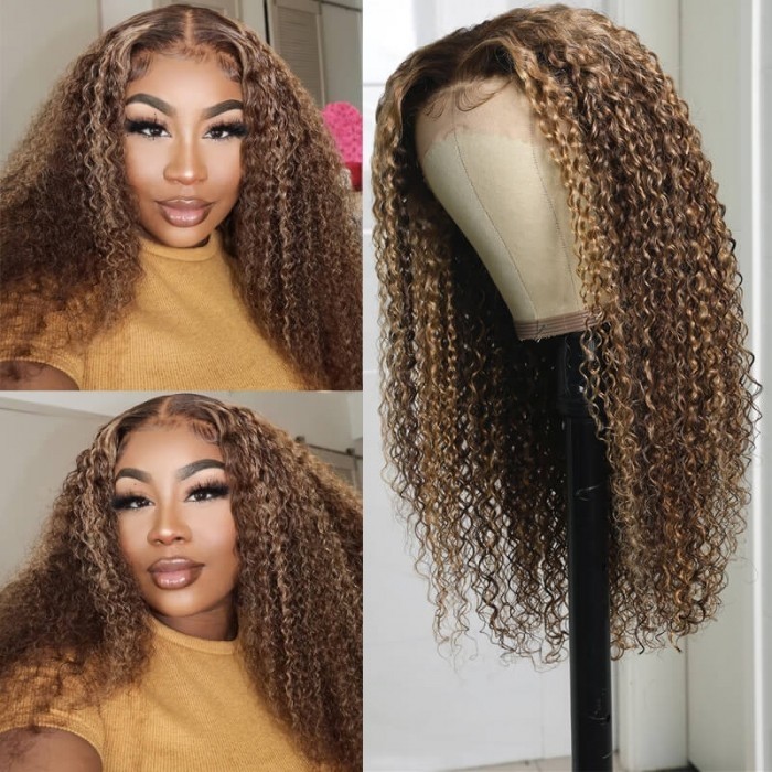 Youtuber Recommend-Jerry Curly Highlight Curly Wig