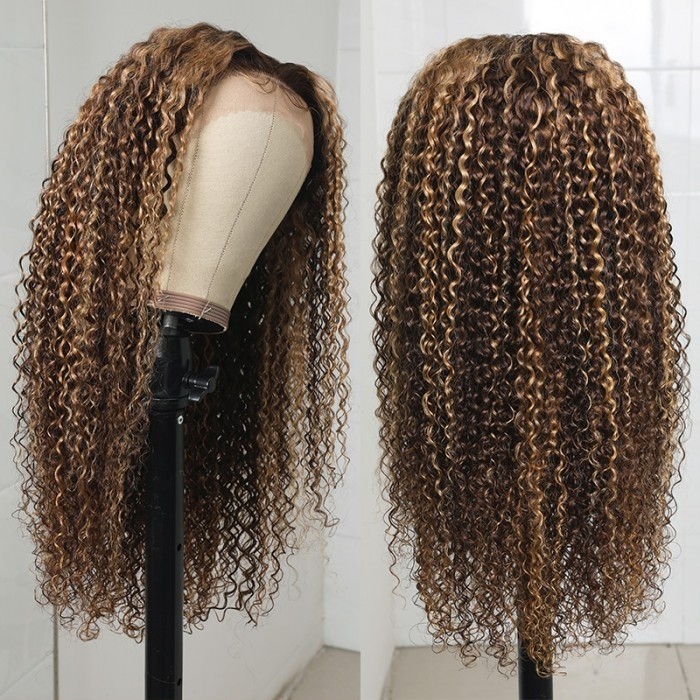 Youtuber Recommend-Jerry Curly Highlight Curly Wig