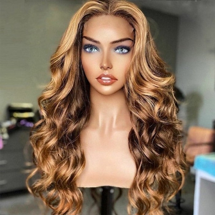 Flash Sale Highlight Body Wave T Part Lace Wig