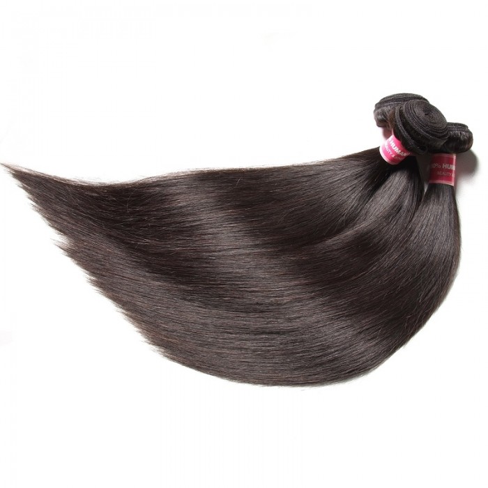 Kriyya Peruvian Hair Straight 3 Bundles Human Hair Extension 9A Virgin Hair