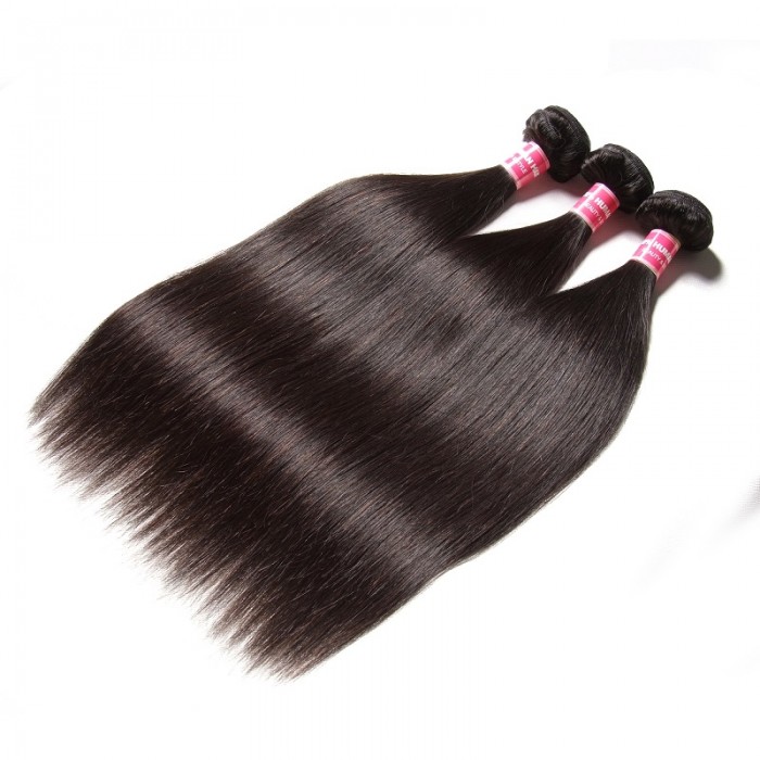 Kriyya Peruvian Hair Straight 3 Bundles Human Hair Extension 9A Virgin Hair