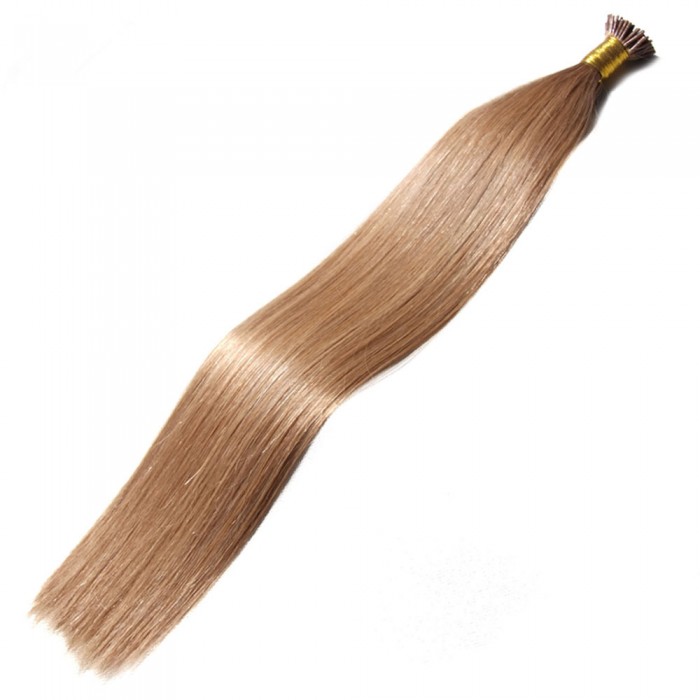 Kriyya 100% Remy I-Tip Hair Extensions- Light Golden Brown