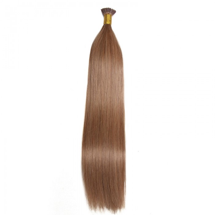 Kriyya 100% Remy I-Tip Hair Extensions- Light Golden Brown