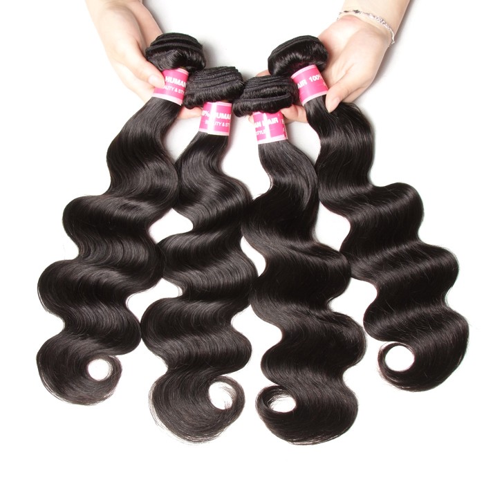 Kriyya Peruvian Body Wave Human Hair 4 Bundles Deals Unprocessed 9A Virgin Hair