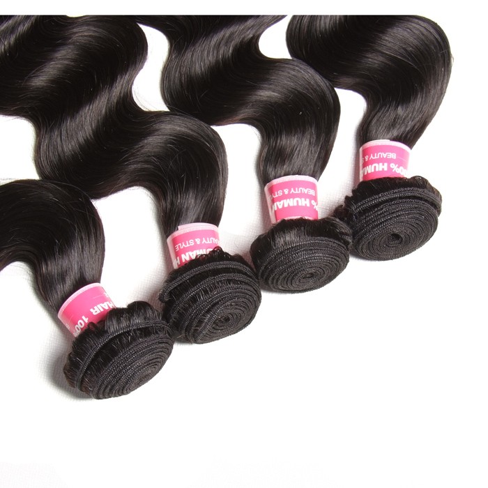 Kriyya Body Wave Hair 4 Bundles Indian Remy Human Hair Weave 9A Virgin Hair