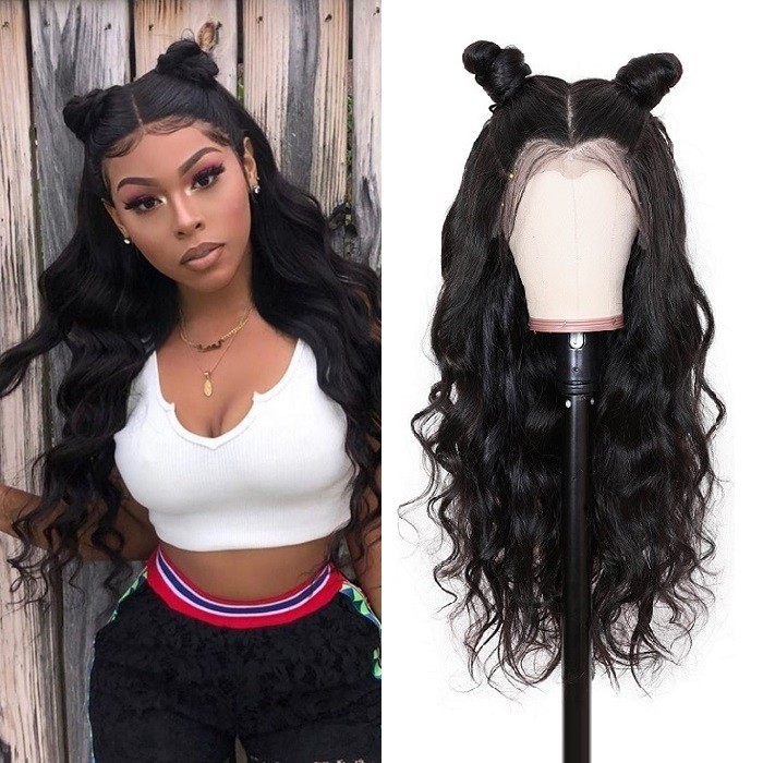 Kriyya Pre Plucked 360 Lace Frontal Wig 180% Density Body Wave Wet And Wavy Remy Human Hair Wigs