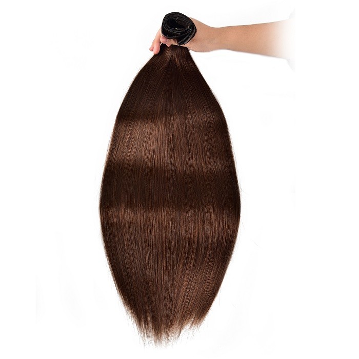 Kriyya Hair Extensions Seamless Clip Ins Chocolate Brown Human Hair Extensions