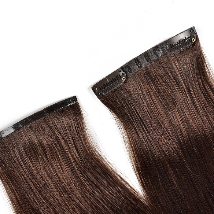 Kriyya Best Seamless Clip In Hair Extensions Dark Brown Remy Hair