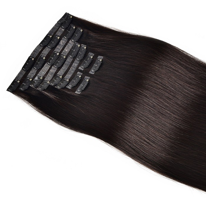 Kriyya Seamless Hair Extensions Clip Ins Natural Black Hair Color Real Hair Extensions