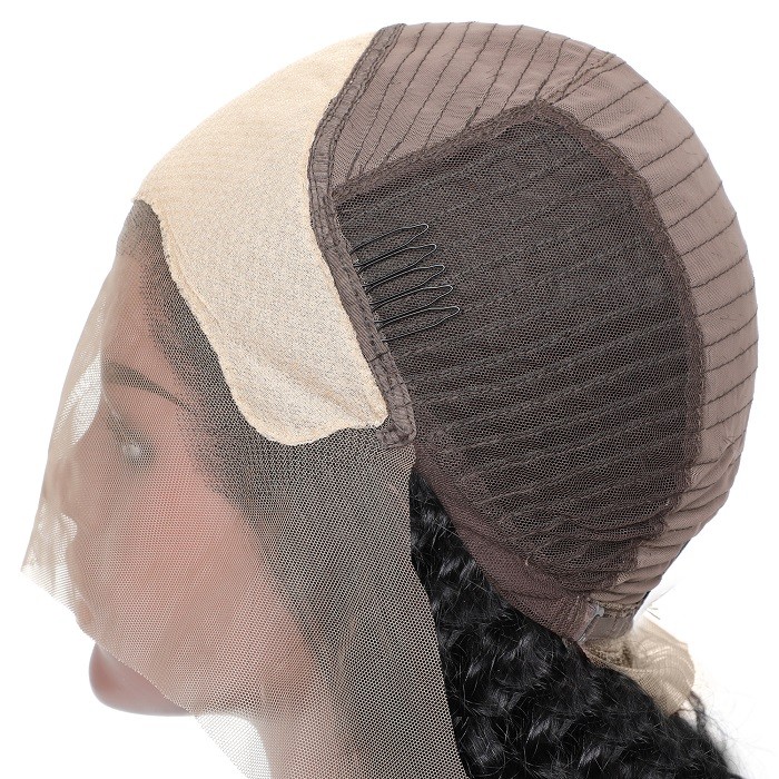 Kriyya Premade Fake Scalp Wig Curly Human Hair 150% Density 13x4 Lace Front Wigs For Black Women 