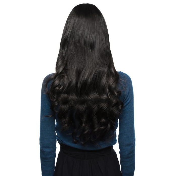 Kriyya Real Hair Extensions Clip In Jet Black Hair Color 24 Inch Hair  Extensions 