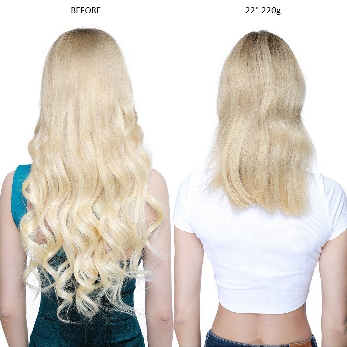 Kriyya Clip In Extensions Platinum Blonde Hair Color Remy Human Hair  Extensions 