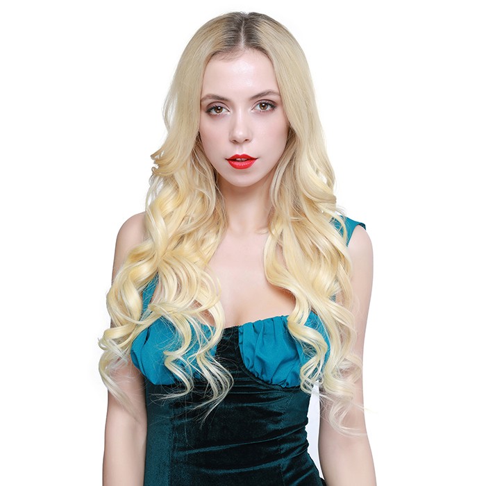 Kriyya Clip In Hair Extensions Blonde Remy Hair 22 Inch Hair Extensions 