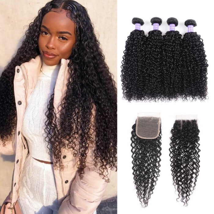 4 inch deals curly weave