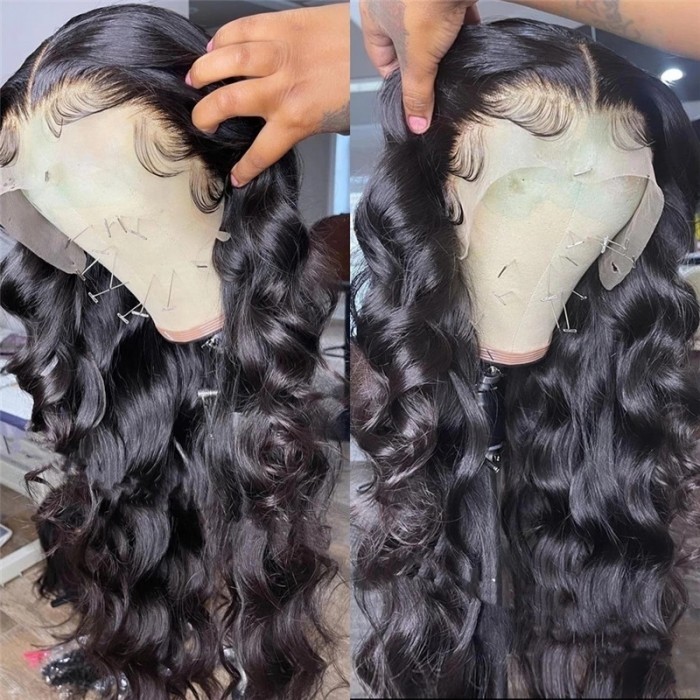 Kriyya Pre Plucked 13X6 Lace Front Human Hair Wig Body Wave Lace Wig 150% Density