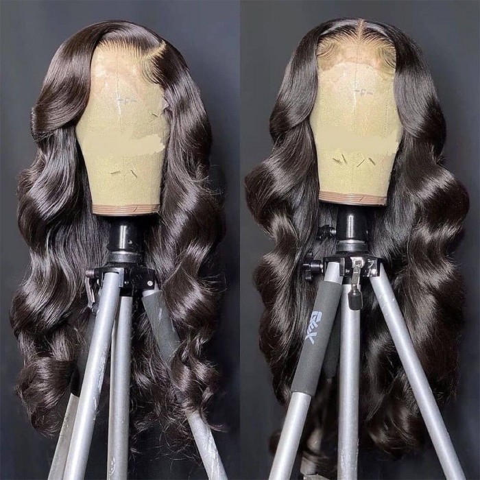 Kriyya 13x6 Lace Front Wigs Pre Plucked Body Wave Virgin Human Hair Wig 150% Density