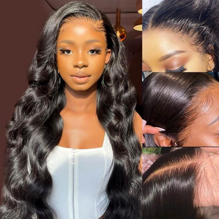 Kriyya Virgin Hair Body Wave Wig 13x4 Lace Front Wigs High Quality Human Hair 150% Density
