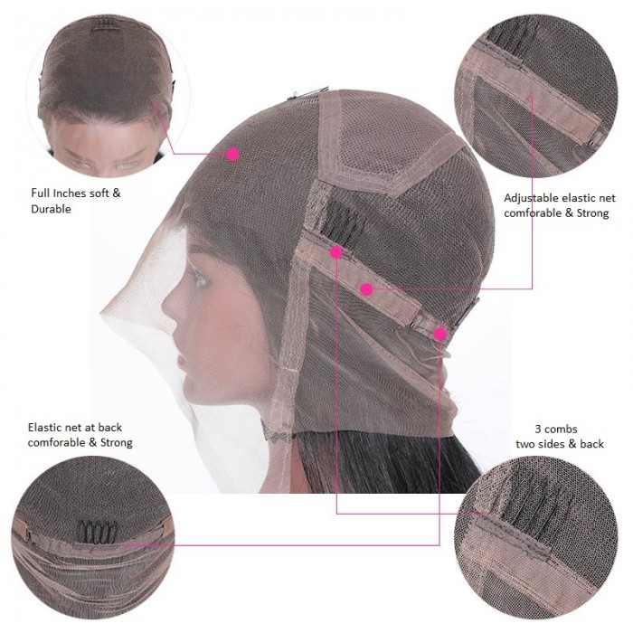 Kriyya Hair Full Lace Human Hair Wigs 180% Body Wave Wigs Pre Plucked With Baby Hair