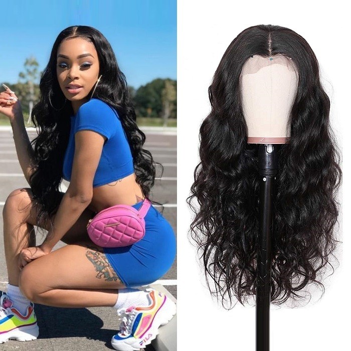 Kriyya Body Wave Human Hair Transparent 13x4 And 13x6 180% Density Lace Front Human Hair Wigs