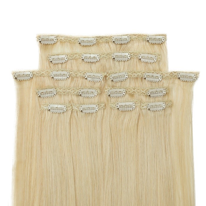 Kriyya Best Clip In Hair Extensions Blonde Remy Hair 24 Inch