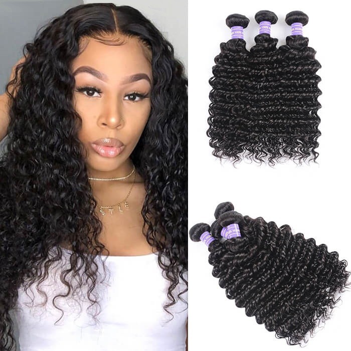 Kriyya Loose Wave Hair Virgin Hair Bundles 3 Bundles 100% Human