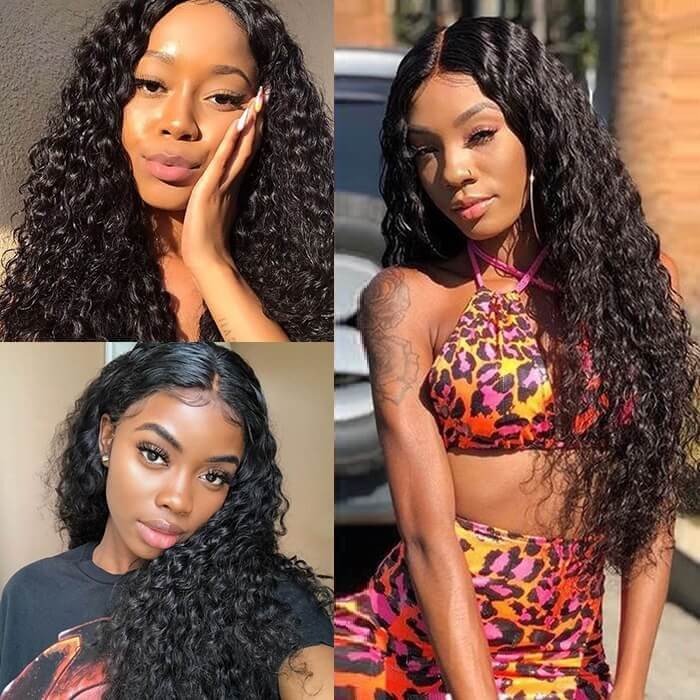 Kriyya Deep Wave Weave 4 Bundles Deals Brazilian Human Hair 7A Hair