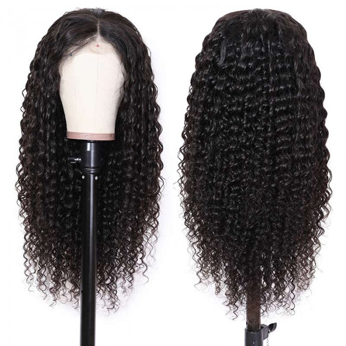 Kriyya New Design 150% Density Deep Wave Wigs Human Hair 13x4 Lace Front Wigs