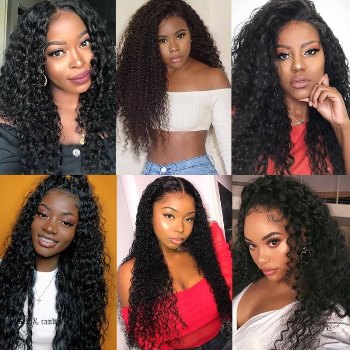 Kriyya Jerry Curly 4 Bundles Brazilian Hair With 4x4 Closure Sew In Hair