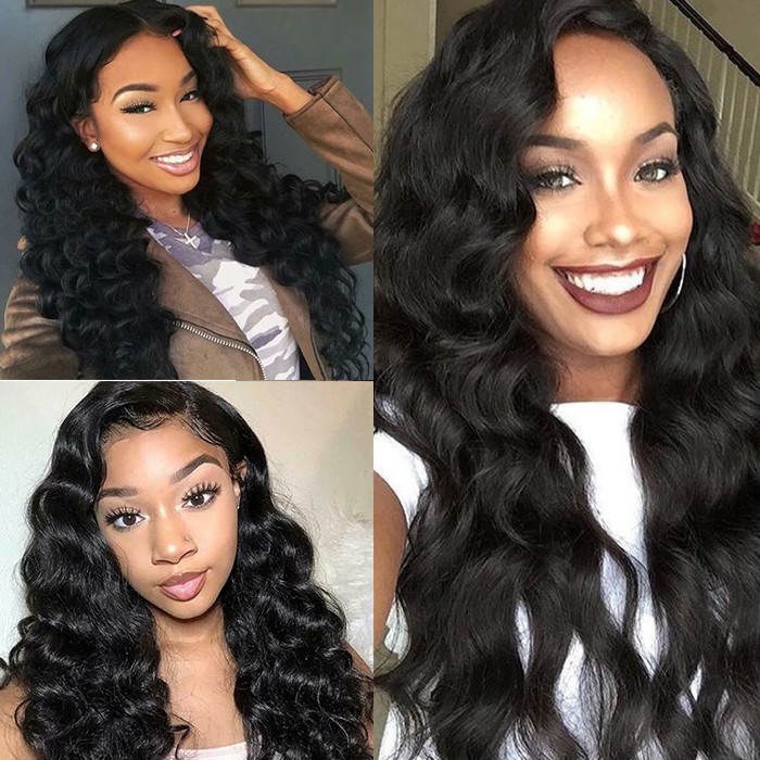Kriyya Loose Wave Human Hair Bundles 3 Bundles Peruvian Virgin Human Hair