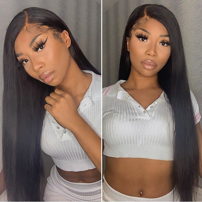 Kriyya Malaysian Straight 3 Pcs Human Hair Natural Hair Weave 9A Virgin Hair