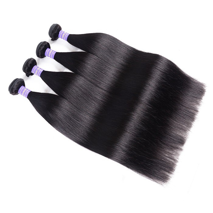 Kriyya Peruvian Straight Hair 4 Bundles Virgin Human Hair Weaving 7A Hair