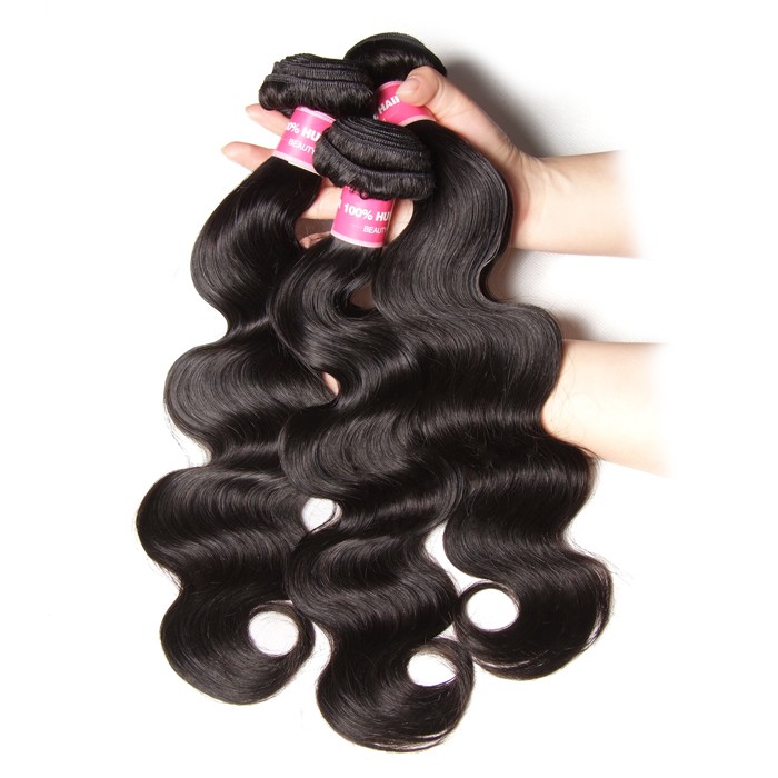 Kriyya Peruvian Unprocessed Human Hair Body Wave 3 Bundles With 13*4 Lace Frontal
