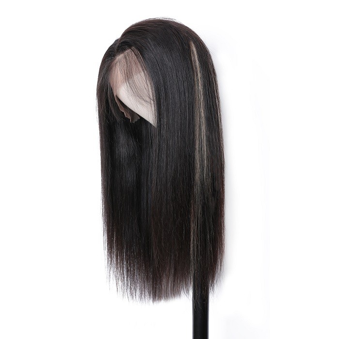 Kriyya Pre Plucked Straight Tranparent Lace Front Wigs 13x4 TG27 Highlight Wig 150% Density   