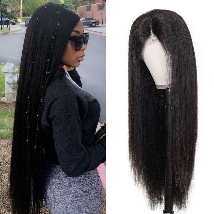 Kriyya Realistic 360 Lace Frontal Wig 180% Density Straight Human Hair Wigs On Sale