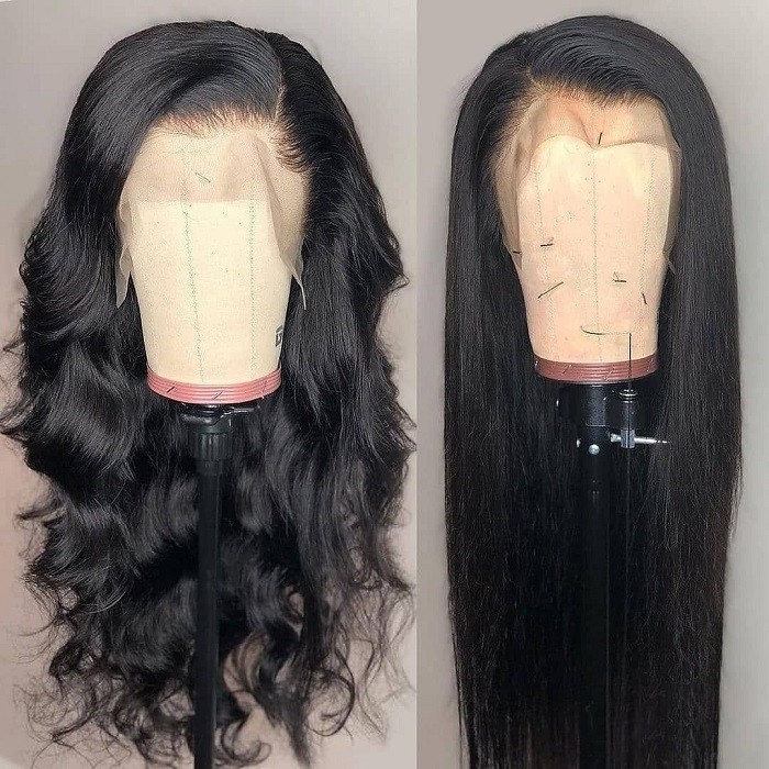 Kriyya Hair Fake Scalp Wig 13x4 Lace Frontal 150% Density Straight Hair Wig With Baby Hair