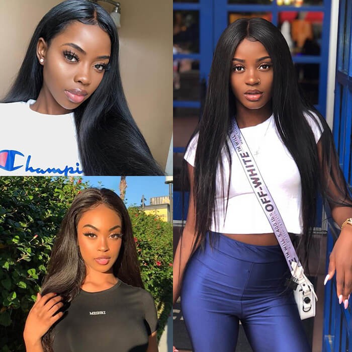 Kriyya 4 Pcs Straight Human Hair Bundles Indian Virgin Remy Hair 7A Hair