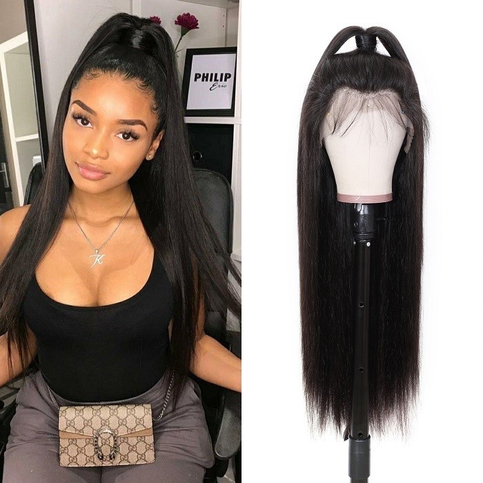 Kriyya Straight Transparent Lace Wig 13x4 13x6 Pre Plucked Lace Front Wigs 180% Density Virgin Human Hair