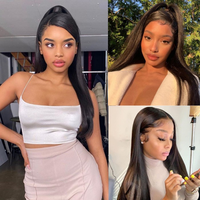 Kriyya Straight Transparent Lace Wig 13x4 13x6 Pre Plucked Lace Front Wigs 180% Density Virgin Human Hair