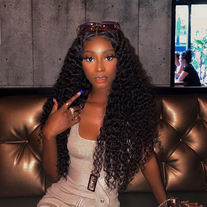 Kriyya Unprocessed Brazilian Curly Human Hair 3 Bundle Deals 9A Virgin Hair