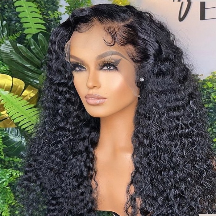 Kriyya Water Wave Lace Front Wigs 13x6 150% Density 100% Virgin Human Hair Wig 