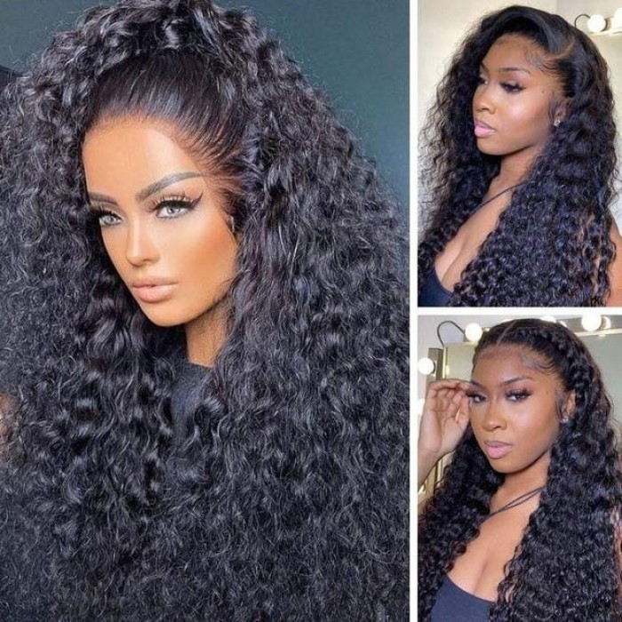 Kriyya Water Wave Lace Front Wigs 13x6 150% Density 100% Virgin Human Hair Wig 