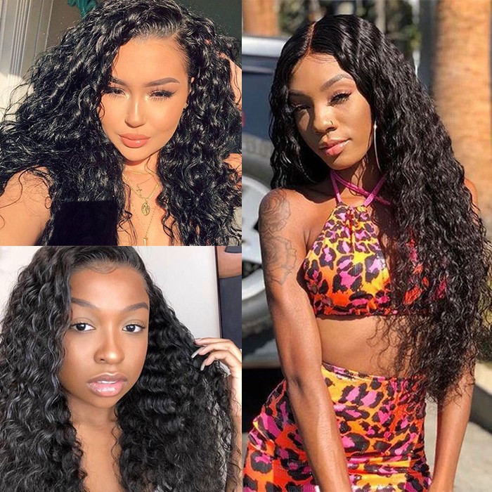 Kriyya Water Wave Hair 3 Bundles Brazilian Human Hair Weave 8-26 Inch