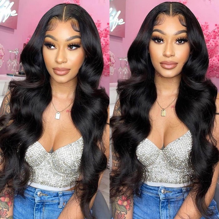 Kriyya 13x4 Lace Front Human Hair Wigs Body Wave Wigs With Baby Hair 150% Density Favorable Price