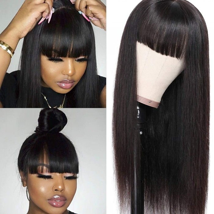 Kriyya 13x4 Transparent Lace Front Wigs Straight Virgin Hair Wig 150 Density