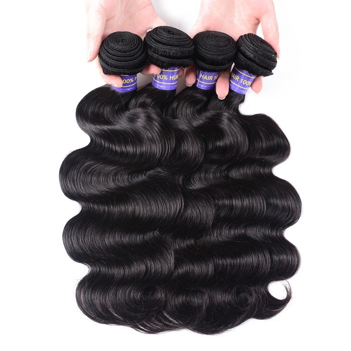 Kriyya Brazilian Body Wave Closure With 4 Bundles Virgin Human Hair