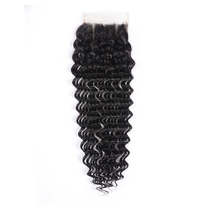Kriyya Deep Wave Hair 4 Bundles With Closure Malaysian Hair