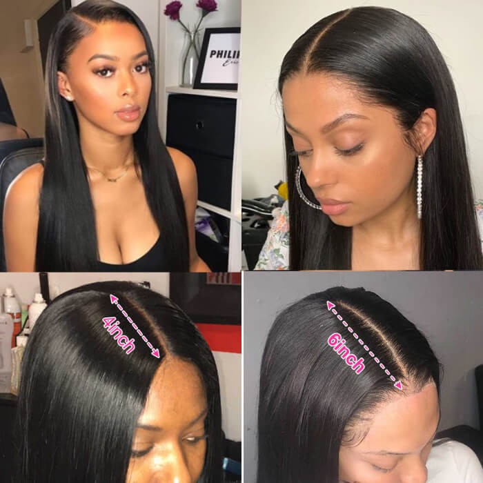 Kriyya Straight Transparent Lace Wig 13x4 13x6 Pre Plucked Lace Front Wigs 180% Density Virgin Human Hair