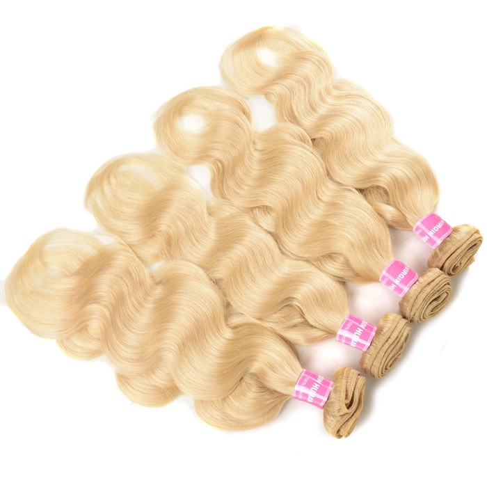 Kriyya Body Wave Human Hair 4 Bundles Deals 613 Color Peruvian Unprocessed Virgin Hair